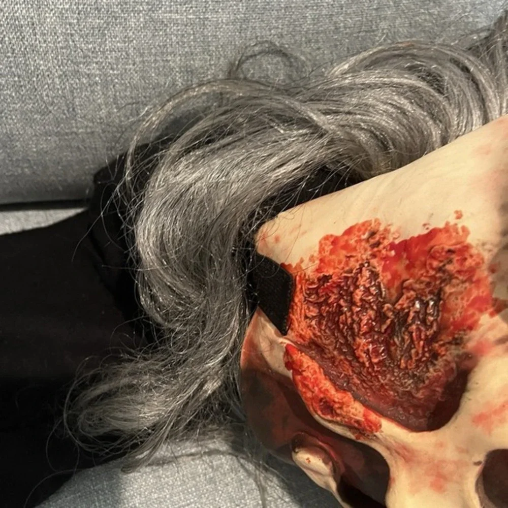 Zagone Studios Zombie Mask‎ 2006018 Apocalypse Horror Grim Skull Hair & Hood USA
